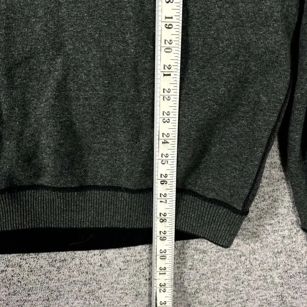 Tommy Bahama Men's Size XL Gray Long Sleeve 1/4 Zip Cotton Pullover Sweater